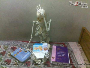 Watch this funny picture of mbbs student who converted to skeleton ...