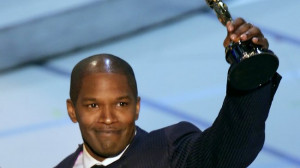 Jamie Foxx accepts his Oscar for Best Actor for his role in film Ray ...