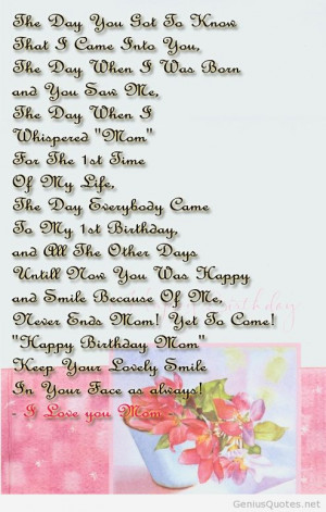Happy Birthday Mom Quotes