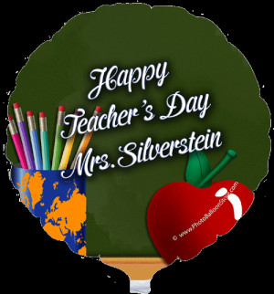 teachers day balloon with custom message personalized teachers ...