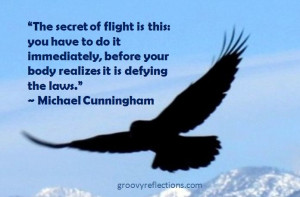 Michael Cunningham quote on flight. Photo taken in Palm Springs CA ...