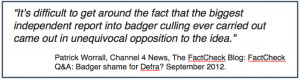 What price a badger? - Badgergate