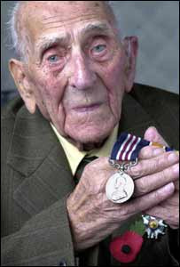 James Lovell with his Military Medal