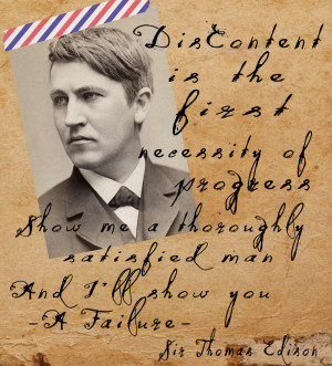 Thomas Edison success and failure portrait quote on Diamond Life and ...