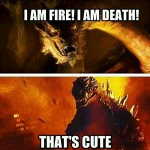 Smaug vs Godzilla