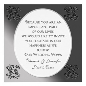 Renewing Wedding Vows - Invitation - Charcoal from Zazzle.com