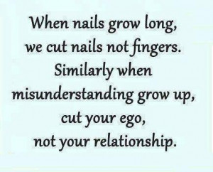 When nails grow long, we cut nails, not fingers. Similarly, when ...