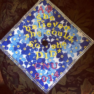 Alpha phi graduation cap sorority quote