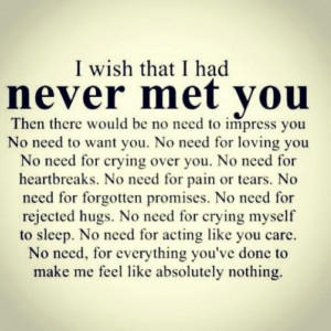 Sometimes I wish...