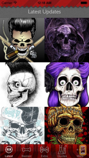 Skull Art Theme HD Wallpaper and Best Inspirational Quotes Backgrounds ...