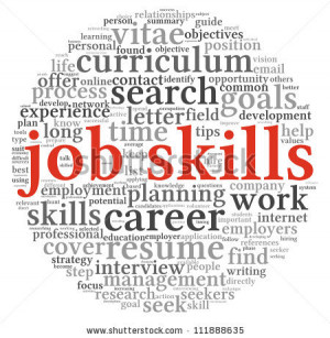 Job Skills Concept Word Tag