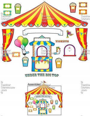 first, then $ ...: Boards Idea, Circus Bulletin Boards, Tops, Circus ...