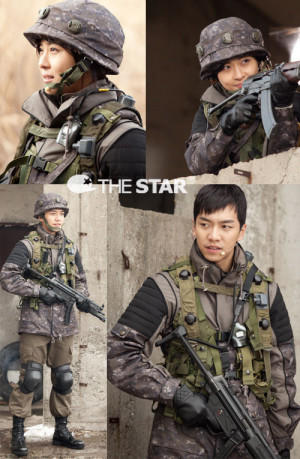 Lee Seung Gi and Ha Ji Won Armed in Authentic Military Gear for “The ...