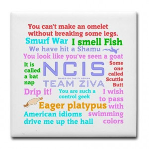 NCIS Ziva Quotes Tile Coaster
