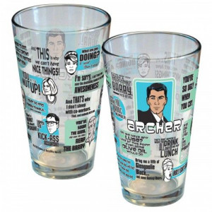 Archer Quote Pint Glass shop.fxnetworks.com/archer
