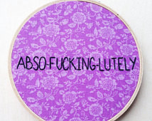 Abso-fucking-lutely Sex and the Cit y Mr. Big Hand Embroidery Pop ...