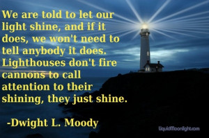 Christian quote. Lighthouse by D.L. Moody.