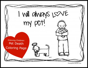 Dealing with Grief – Grieving Child: Pet Death Activity