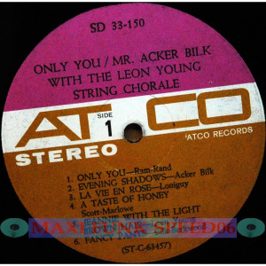Close Mr Acker Bilk Whth The Leon Young String Chorale Only You Lp ...
