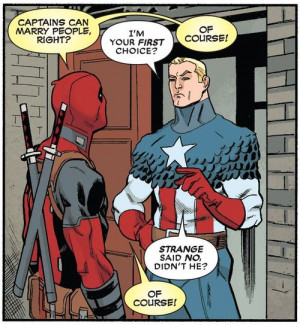 cuts comics Captain America Deadpool Steve Rogers Wade Wilson Marvel ...
