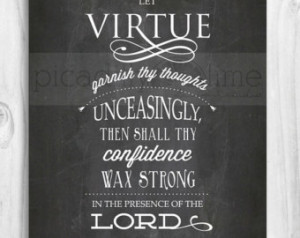... Virtue Garnish Thy Thoughts pos ter - LDS Young Women printable