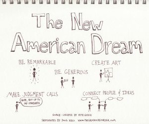 ... Neill Sketchnotes - The New American Dream - Seth Godin - Linchpin