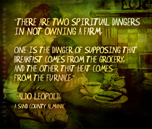 Two Spiritual Dangers In Not Owning A Farm – quote by Aldo Leopold