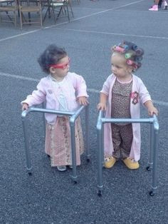 Walker Halloween Costume - Cute Little Girls Dressed as Old Women ...