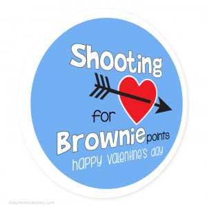 Shooting for Brownie Points Valentine Printable