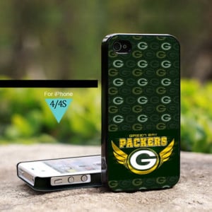 Green Bay Packers NFL Logo Life Quotes - For iPhone 4 / 4s Black Case