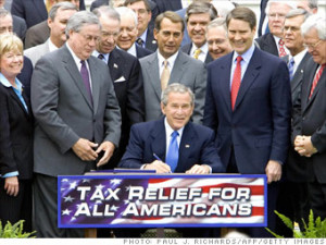 ... Bush signed an extension of his 2001 and 2003 tax cut package into law
