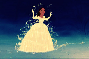 Disney Princess Pocahontas in Cinderella's dress