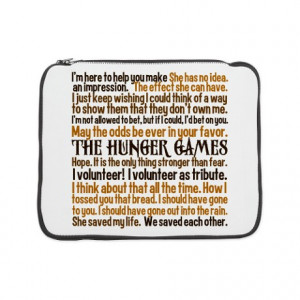 ... Gifts > Cinna Laptop Covers > Hunger Games Quotes 15