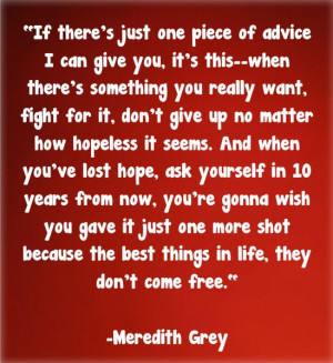 One piece of advice Grey`s Anatomy quotes