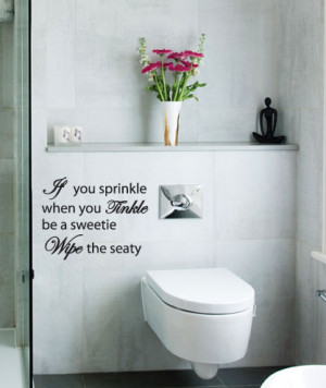 ... about If You Sprinkle Bathroom Wall Quote Art Stickers Wall Decals