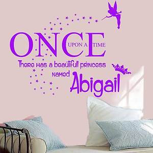 Once-upon-a-time-with-tinkerbell-personalised-Quote-wall-Art-3-SIZES