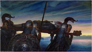 beowulf s death during beowulf s battle with the dragon he was ...