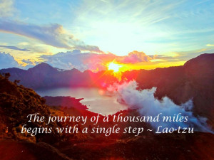 The journey of a thousand miles begins with a single step ~Lau-Tzu # ...