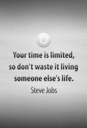 Steve Jobs Your Time is Limited Quote Poster Masterprint