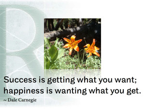 Quote The Day Quot Success Getting What You Want Happiness