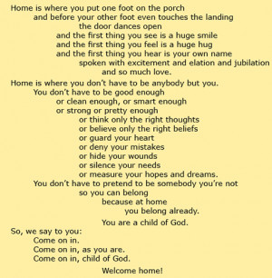 Church Welcome Poems Christian