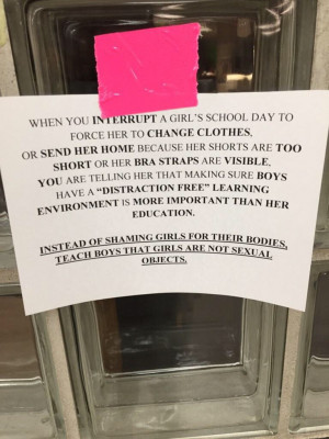 Girls across America have been raising awareness by putting up posters ...