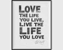 Bob Marley Print, Music Poster, Bob Marley Quote, Inspirational Quote ...