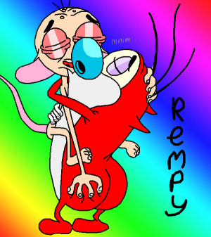 Ren And Stimpy Heated Kiss