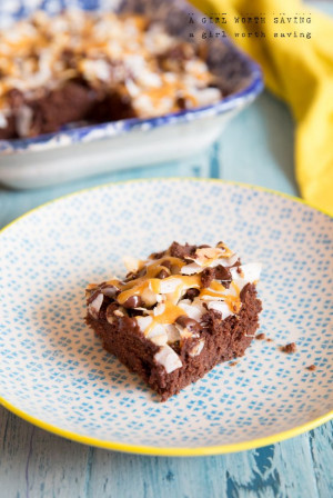 Paleo Samoa BrowniesGirl Scout Cookies, Scouts Cookies, Bar Cookies