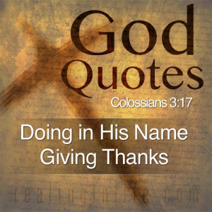 ... whether in word or deed do it all in the name of the lord jesus giving