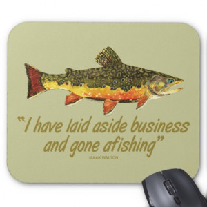 Izaak Walton Fishing Quote Mousemats