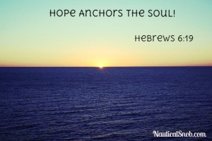 nautical quotes - hope anchors the soul