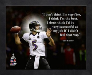 Baltimore Ravens Joe Flacco Framed Pro Quote