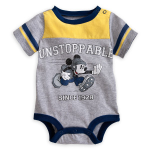Mickey Mouse Football Jersey Disney Cuddly Bodysuit for Baby